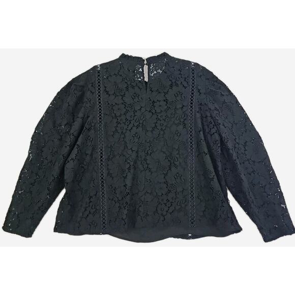 EXPRESS ~Woman Size XL~ Black Lace Career to Evening Wear Top Blouse NWT. - Picture 6 of 16
